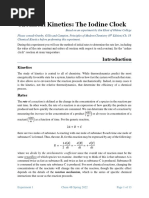 Lab 1 - Iodine Clock