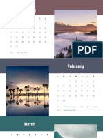 Simple Photogtaphic Pastel Calendar