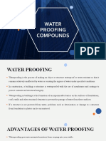 Water Proofing Compounds: Santhosh P Y 20MC33
