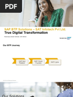 SAP BTP Solutions - SAT Infotech PVT LTD.: True Digital Transformation