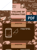 M2 - TOPIC 11 Volume of Prismatoid