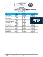 Schedule Pre and Post Observation Con