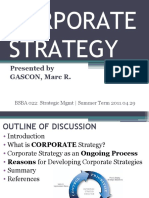 Corporate Strategy: Presented by GASCON, Marc R
