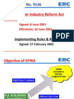 Electric Power Industry Reform Act (Epira)