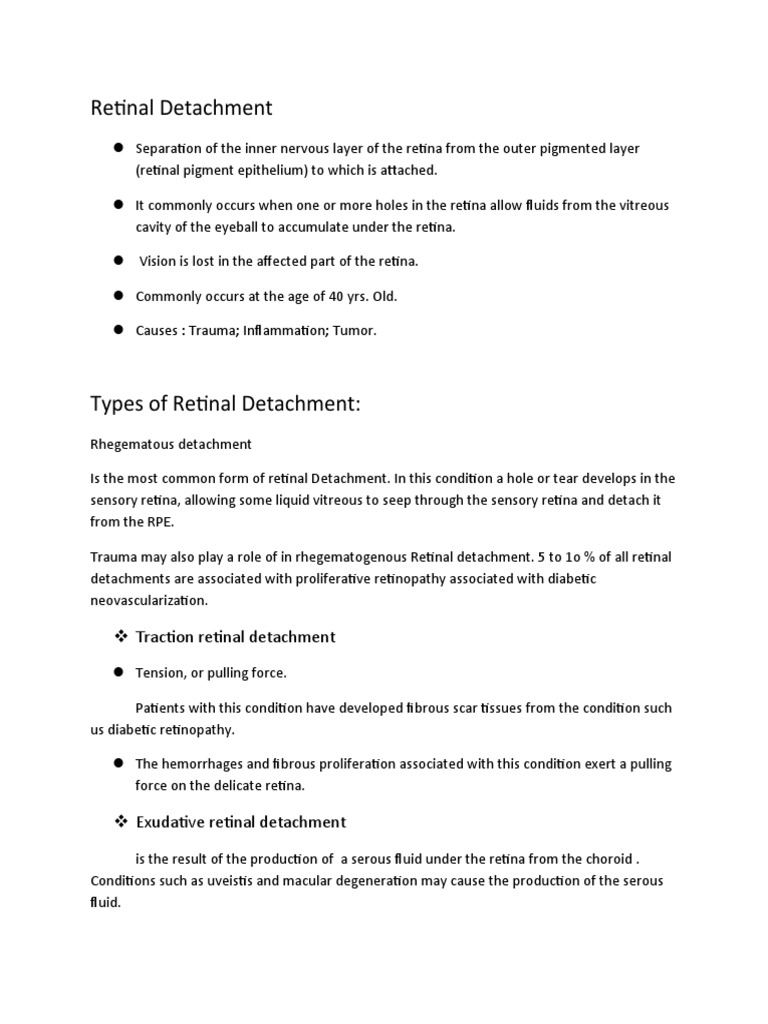 Traction Retinal Detachment | PDF | Retina | Ophthalmology
