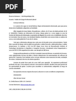 Modelo de Carta de Pedido de Apoio  Relaçãoual 