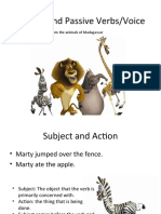 Active and Passive Verbs/Voice: With A Little Help From The Animals of Madagascar