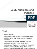 Text Audience and Purpose