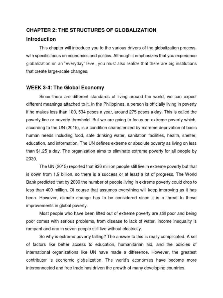 Chapter 2: The Structures of Globalization | PDF | World Trade ...