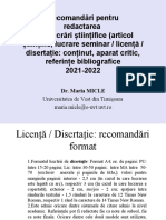3 - Recomandari Redactare - Text Stiintific, Lucrare de Licenta