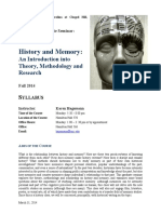 History and Memory:: An Introduction Into Theory, Methodology and Research