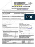 Official Undergraduate Course Outline Form