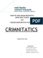 Crimnitatics: Software Requirement Specification ON Crime Reporting System