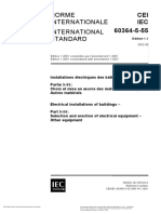 IEC 60364-5-55 Electrical Installations of Buildings - Selection and Erection of Electrical Equip