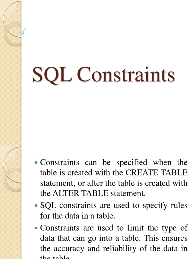 A380632037 - 23361 - 15 - 2018 - SQL Constraints | PDF | Table ...