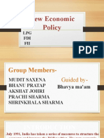 New Economic Policy: LPG FDI FII