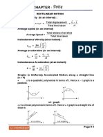 Rectilinear motion and projectile motion equations