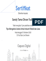 Certificate Gapura Digital 