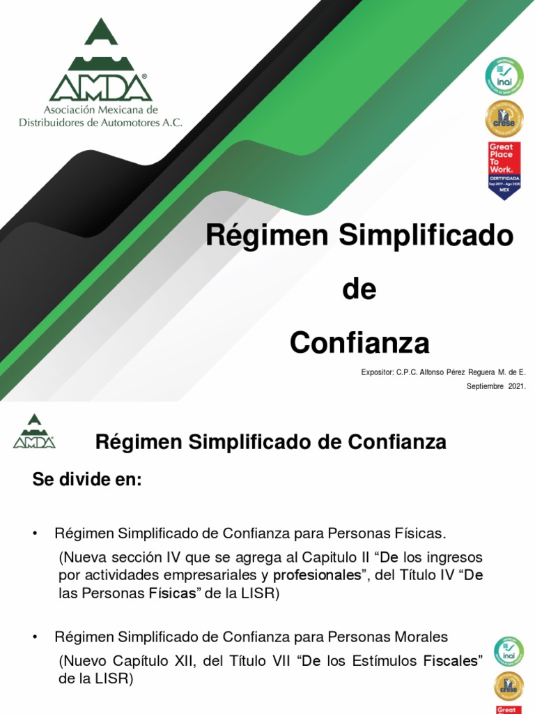 Régimen Simplificado de Confianza: Guía Fiscal | PDF | Impuesto sobre ...