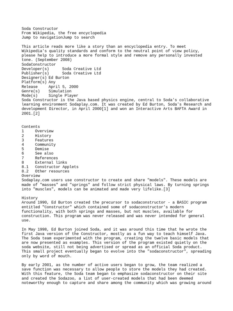 Soda Constructor | PDF | Computing | Software