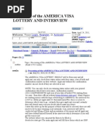 Download Processing of the America Visa Lottery and Interview by Stephen Oche SN55721562 doc pdf