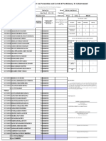 School Form 5 (SF 5) Report On Promotion and Level of Proficiency & Achievement