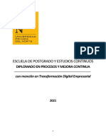 Informativo Diplomado en Procesos y Mejora Continua - 2021 - 3