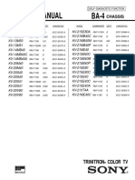 Service Manual BA-4: Trinitron Color TV