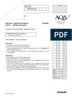 BYA8/W: Biology (Specification A) BYA8/W Unit 8 (Written Synoptic)