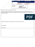 XYZ-QMS-FOR-062 Non-Conformance Report Form CAPA 014