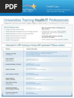 Universities Training Health IT Professionals