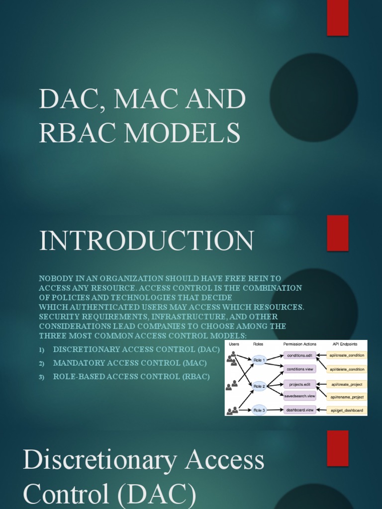 Comparing DAC, MAC, and RBAC Models | PDF | Computer Access Control ...