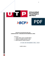 Investigación sobre la gestión de Agentes BCP y su influencia en el número de clientes del Banco de Crédito del Perú