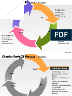Circular Flow of Process 4 Stages Powerpoint Slides Templates