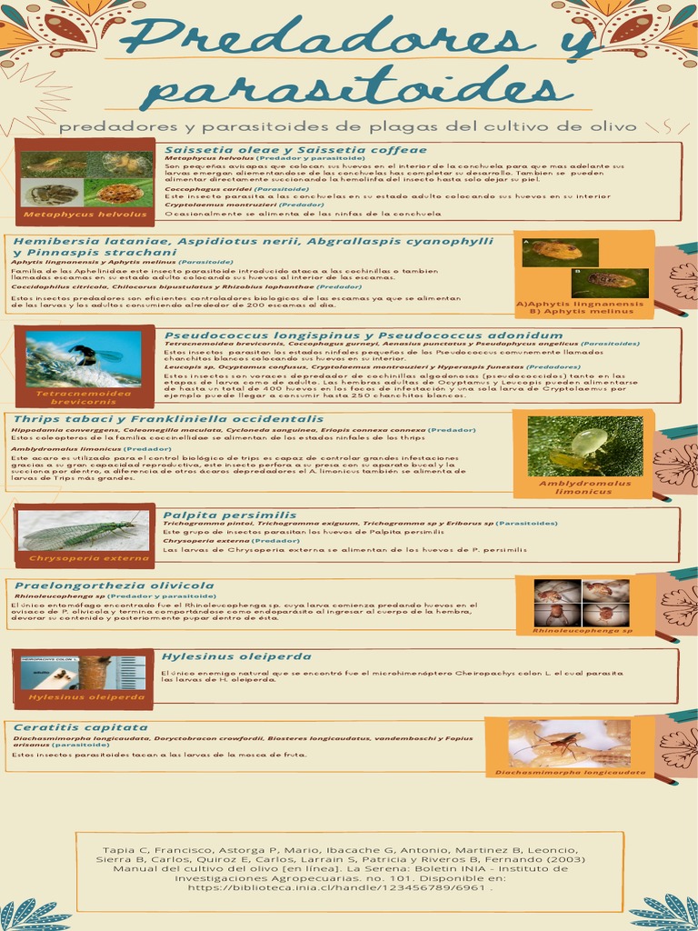Predadores y parasitoides asociados a plagas del olivo y sus frutos ...