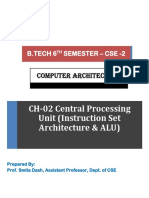 CH-02. Central Processing Unit (Instruction Set Architecture & Alu)