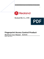 Fingerprint Access Control Hardware User Manual (M-F151)