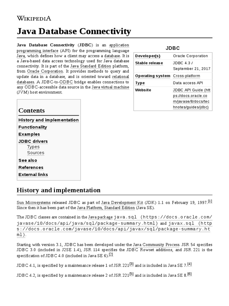Java Database Connectivity (JDBC) Is An Application | Download Free PDF ...