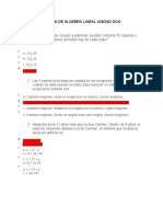 Examen de Algebra Lineal Unidad Dos RM 1