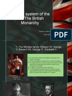 Political System of The UKThe British Monarchy