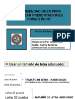 Recomendaciones para Realizar Presentaciones en Power Point