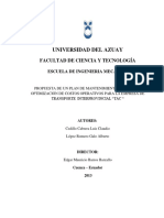 Plan de mantenimiento y optimización de costos para empresa de transporte TAC