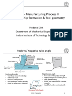 ME338 Lecture 3: Chip Formation & Tool Geometry