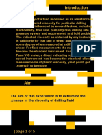 Page 1 of 5: The Aim of This Experiment Is To Determine The Change in The Viscosity of Drilling Fluid