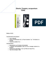 Ficha Tecnica Pluma de Electroterapia y Acupuntura TENS