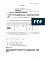 Unidades de medidas, composición isotópica, moles y número de Avogadro en seminario de IQU