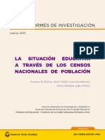 2013 La Situacion Educativa A Traves de Los Censos Nacionales de Poblacion