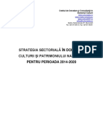Strategia Sectoriala in Domeniul Culturii 2014-2020