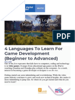 Week 6 - Article PDF - 4 Languages To Learn For Game Development