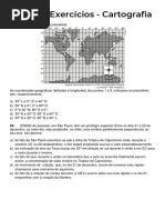Lista de Exercícios - Cartografia